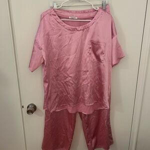 Pink pj set.